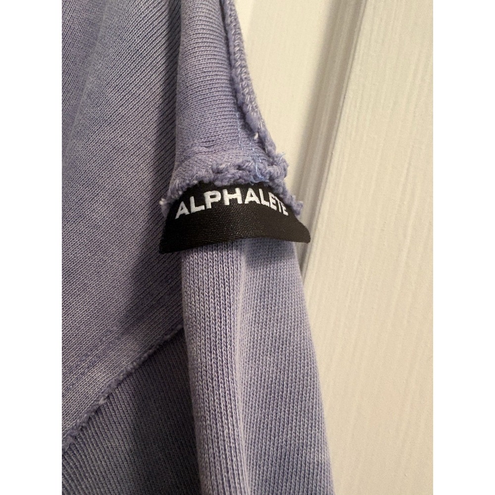 Alphalete Men's Terry Crewneck Sweatshirt Distressed Celestial Blue Small NWT - Picture 4 of 5